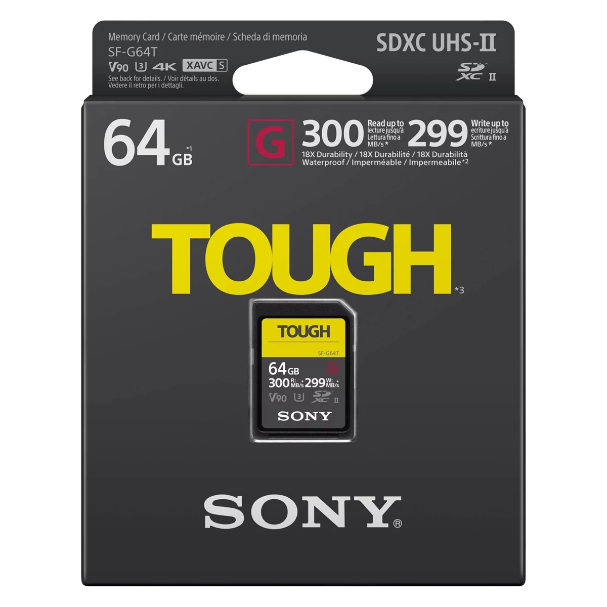 Thẻ nhớ SDXC Sony Tough 64GB 300Mb/299Mb/s - Ảnh 2