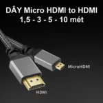 Dây Micro HDMI to HDMI bọc dù cao cấp 3 5 10 mét - Ảnh 5