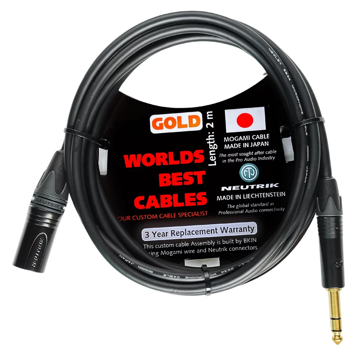 Dây Tín Hiệu Mogami Gold XLR to 6 Ly Balance 1/4 TRS 2/3/5/7/10 Mét - Ảnh 1