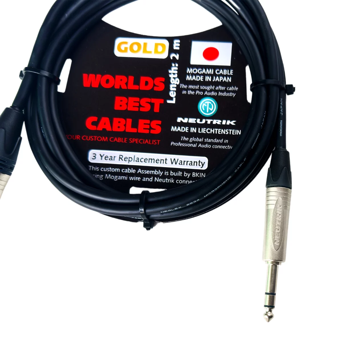 Cable Preamp Mogami 2534 Neutrik XLR-6ly 1/4 TRS 2 Mét - Ảnh 3
