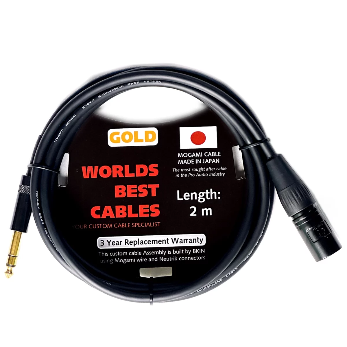 Dây Mogami Chính Hãng XLR Đực - 6 Ly Balance ( Loa kiểm âm) - Ảnh 1