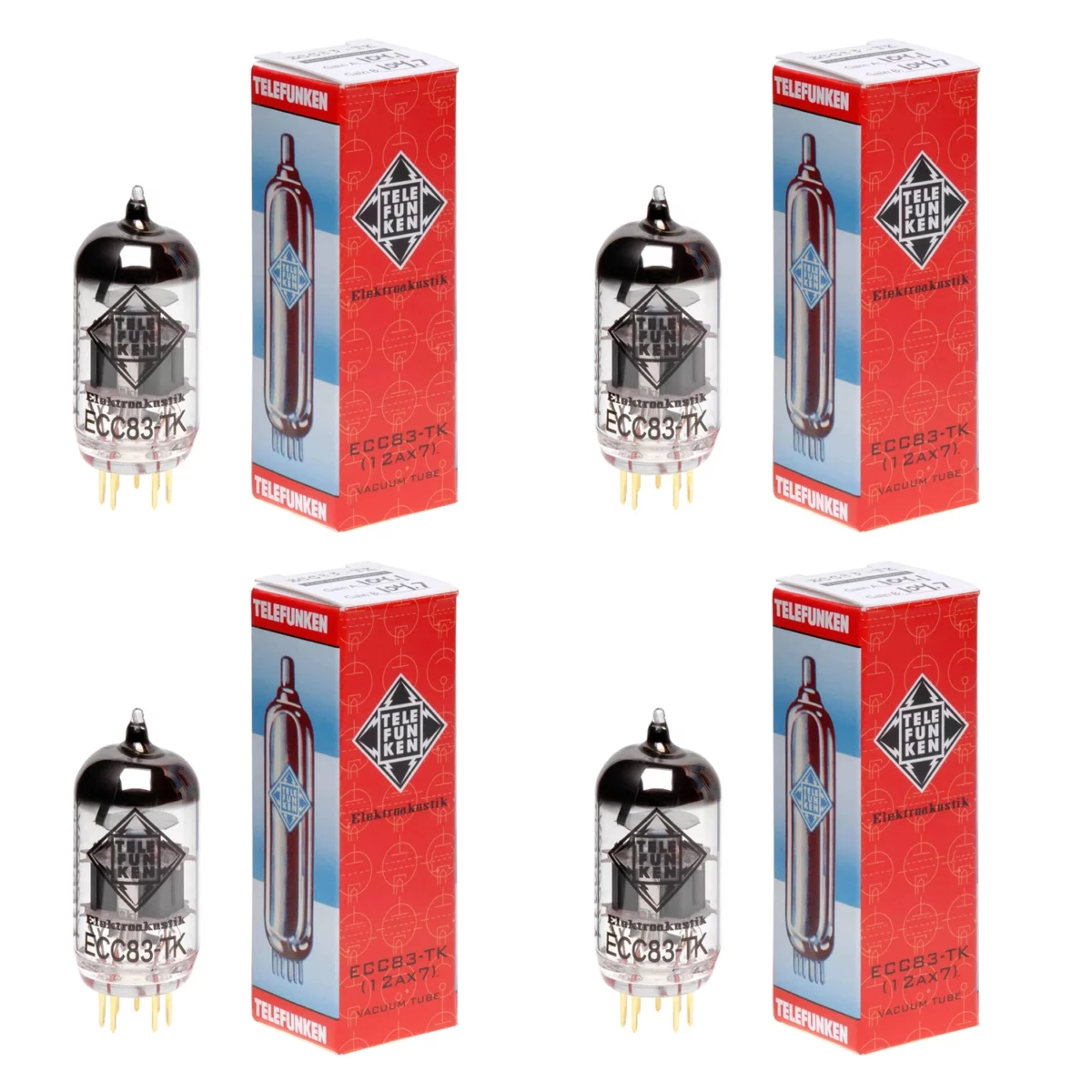 Bóng Tube 12Ax7 ECC83-TK Matched Quad Telefunken - Ảnh 1