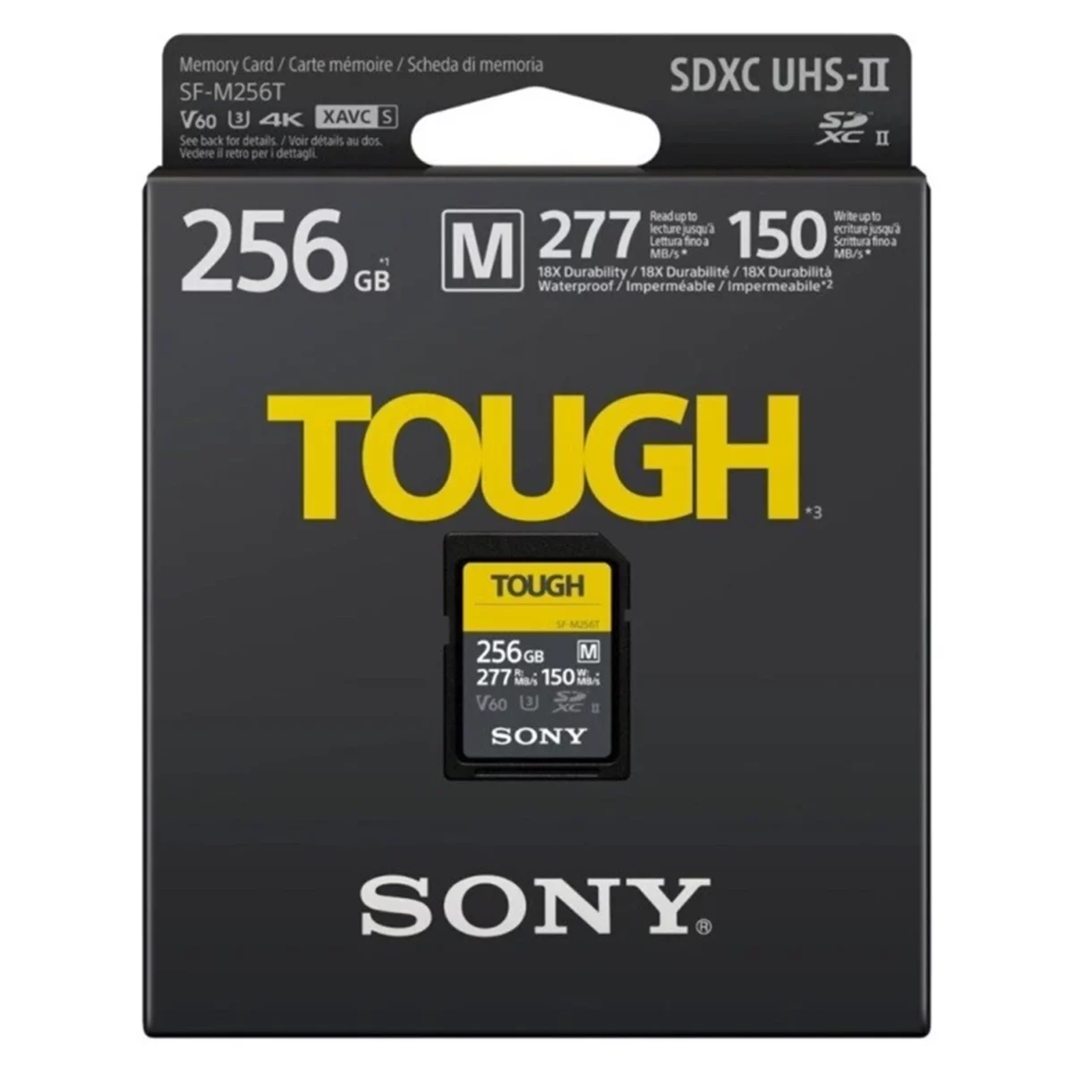 Thẻ nhớ SDXC Sony Tough 256GB 277Mb/150Mb/s (SF-M256T) - Ảnh 2