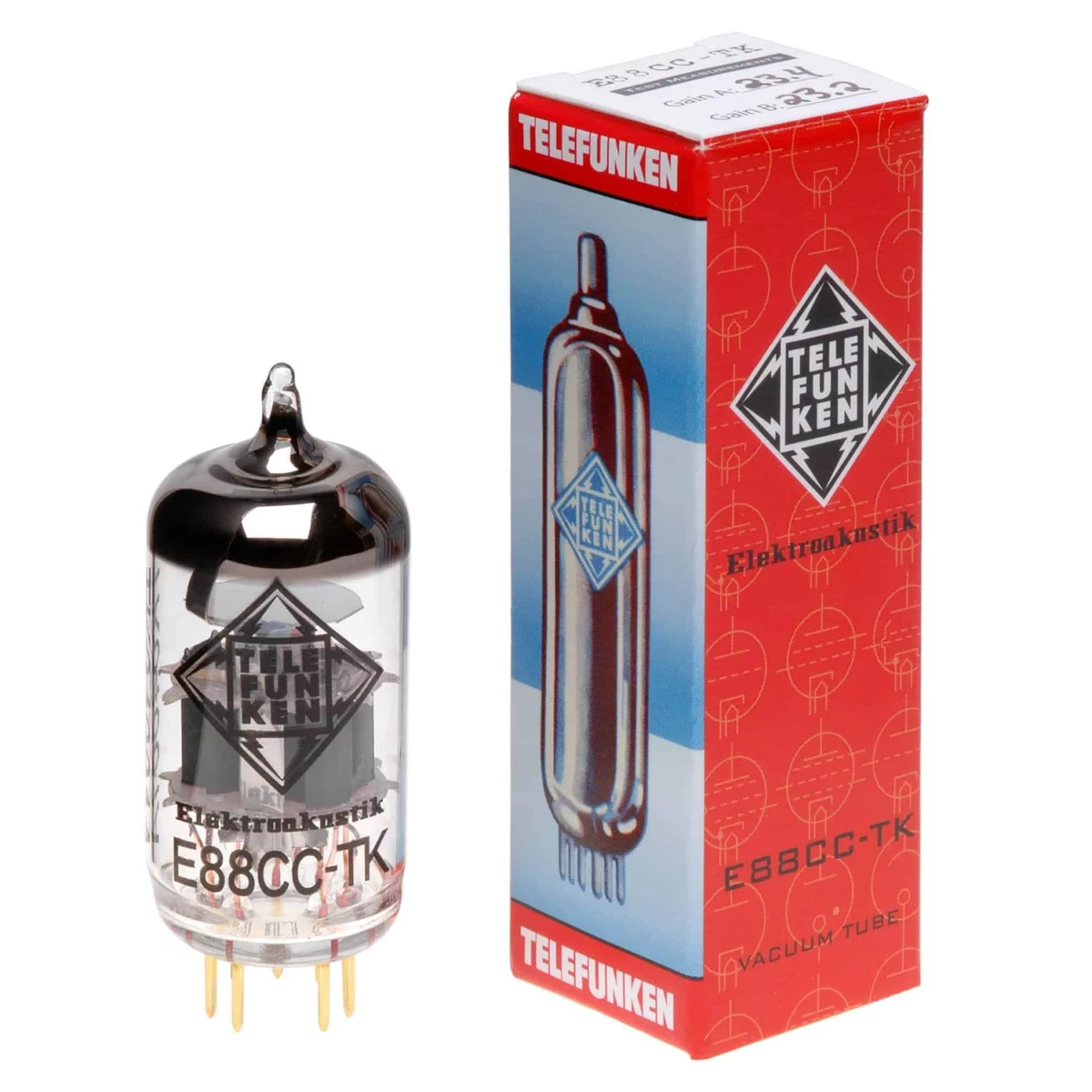 Bóng Tube E88CC-TK Telefunken Mới Chính Hãng - 1 Bóng - Ảnh 1