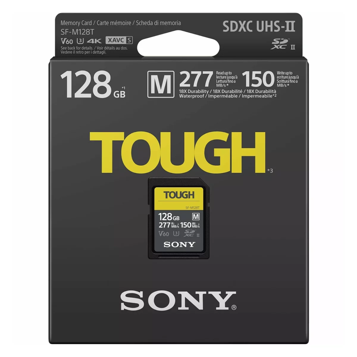 Thẻ nhớ SDXC Sony Tough 128GB 277Mb/150Mb/s (SF-M128T) - Ảnh 2